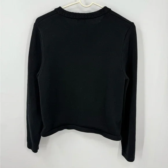 J. Crew Factory Cotton-blend Cardigan Sweater Lady Jacket gold-tone buttons M